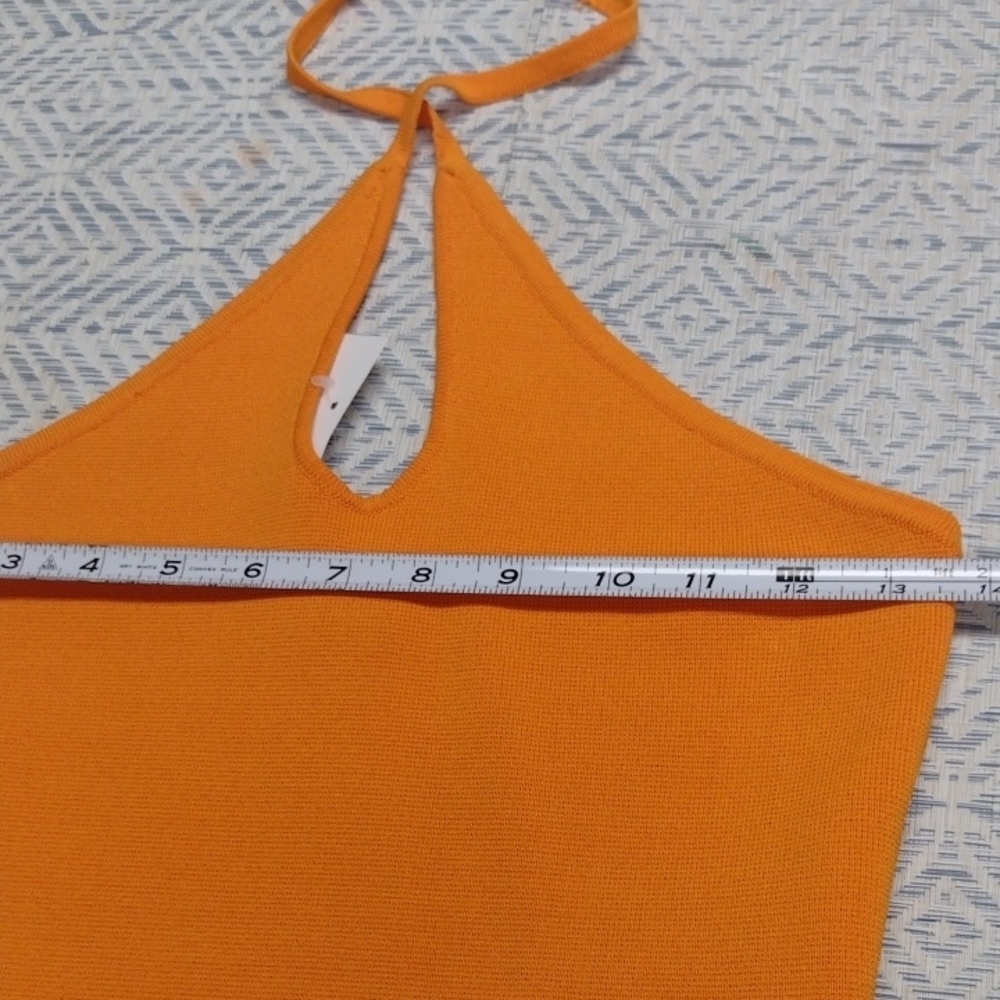 Forever 21 Vibrant Orange Cross-Neck Bodysuit - Picture 7 of 9